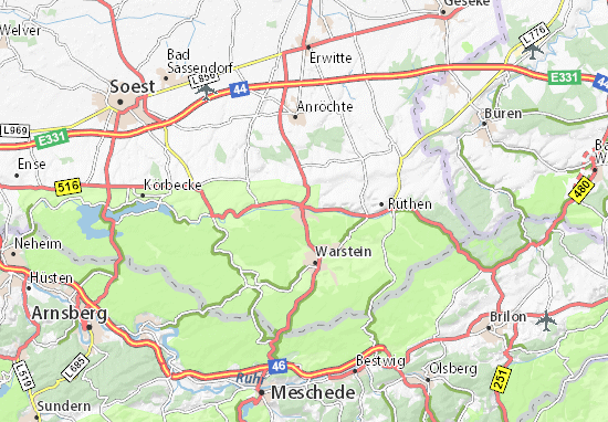 MICHELIN-Landkarte Belecke - Stadtplan Belecke - ViaMichelin