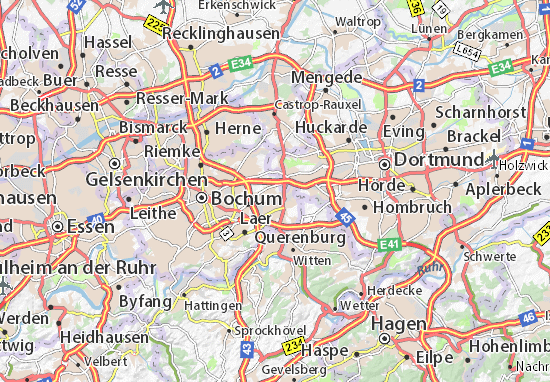 MICHELIN-Landkarte Werne - Stadtplan Werne - ViaMichelin