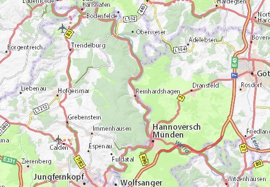 Mapa Veckerhagen
