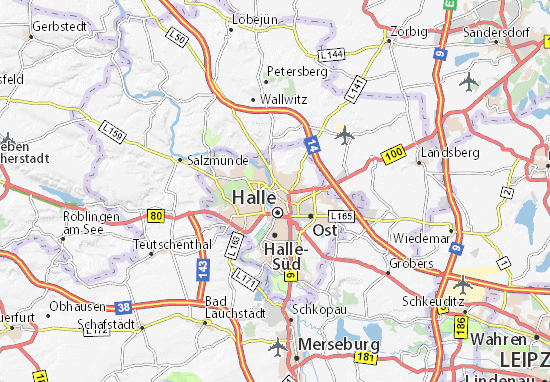Mapa Halle-Nord