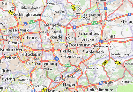 dortmund und umgebung karte Karte Stadtplan Dortmund Viamichelin dortmund und umgebung karte