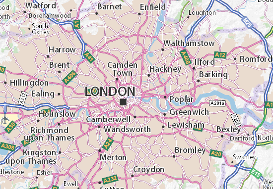 Map of City of London - Michelin City of London map - ViaMichelin