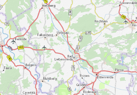 Mapa Wahrenbrück