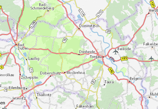 Karte Stadtplan Dreiheide
