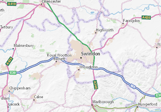 Mapa Swindon