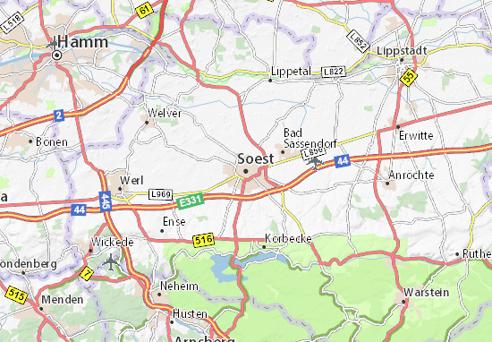Karte Stadtplan Soest