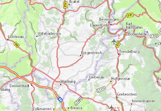 Karte Stadtplan Borgentreich