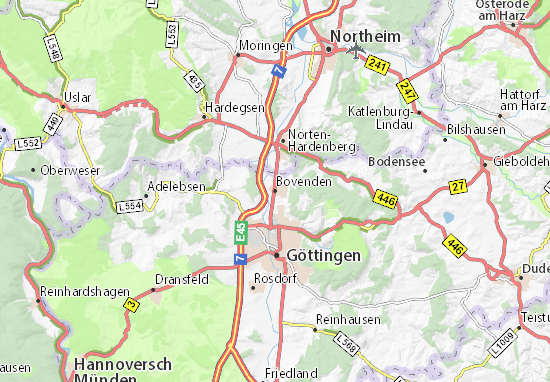 MICHELIN-Landkarte Bovenden - Stadtplan Bovenden - ViaMichelin