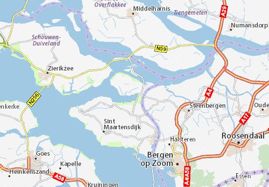 Mapa Sint Philipsland