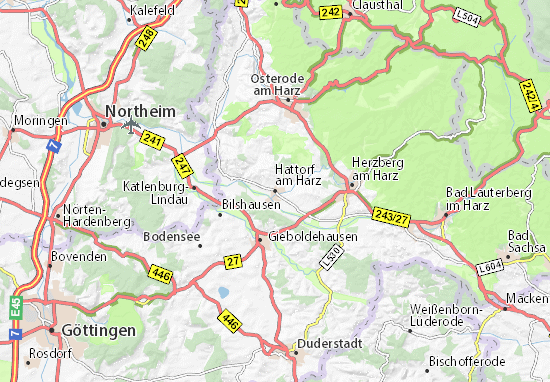 Mapa Hattorf am Harz