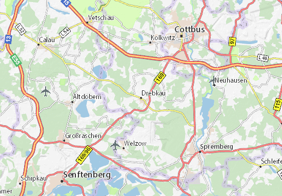 Karte Stadtplan Drebkau