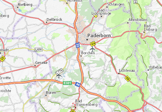 Karte Stadtplan Borchen