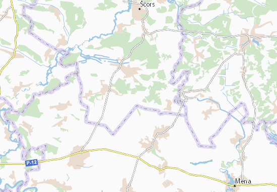 Karte Stadtplan Pryvil&#x27;ne
