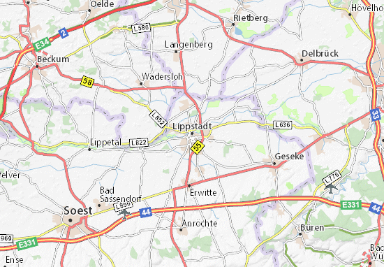 landkarte lippstadt Karte Stadtplan Lippstadt Viamichelin landkarte lippstadt