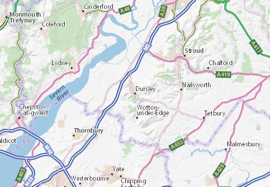 Karte Stadtplan Dursley