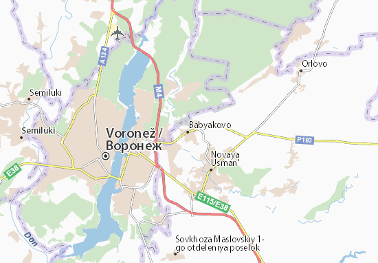 Kaart Plattegrond Babyakovo