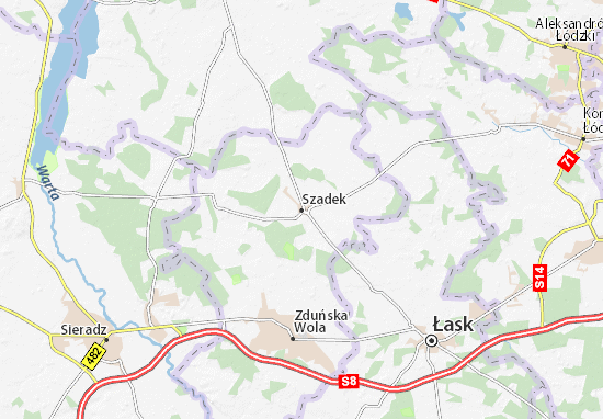 Szadek Map