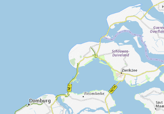 Mapa Burgh-Haamstede