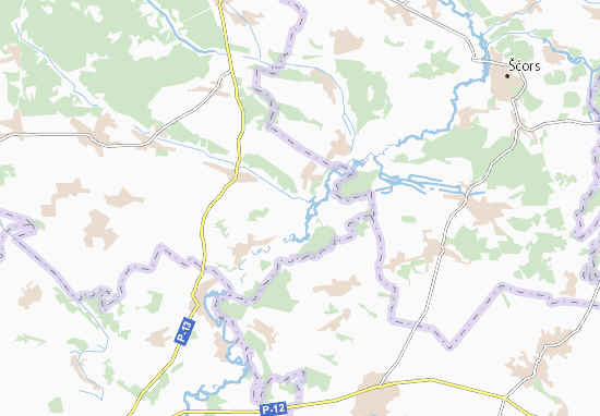 Karte Stadtplan Velykyi Dyrchyn