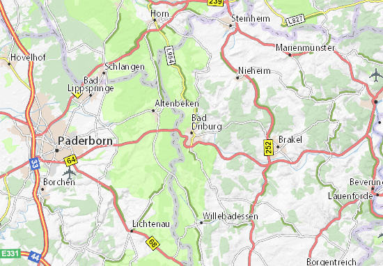 Karte Stadtplan Bad Driburg