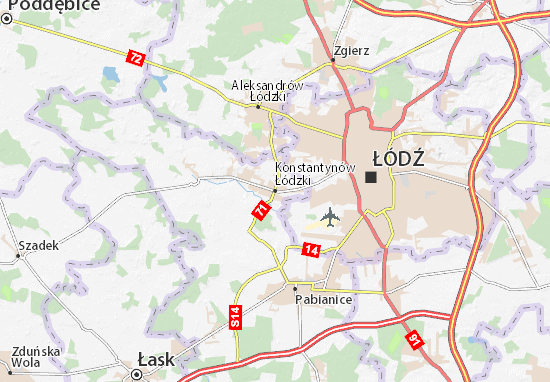 Karte Stadtplan Konstantynów Łódzki