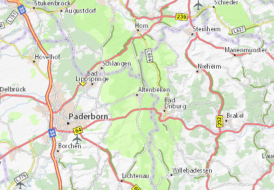 Karte Stadtplan Altenbeken