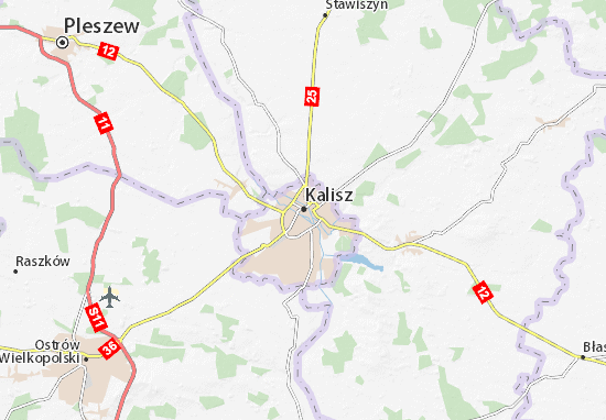 Karte Stadtplan Kalisz