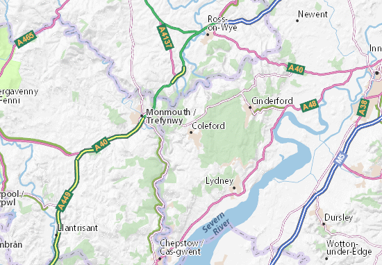 Karte Stadtplan Coleford