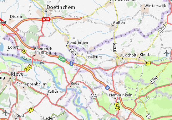 Karte Stadtplan Isselburg