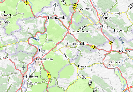Karte Stadtplan Stadtoldendorf