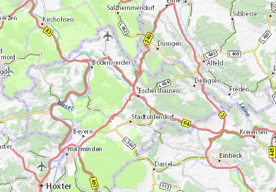 Karte Stadtplan Eschershausen