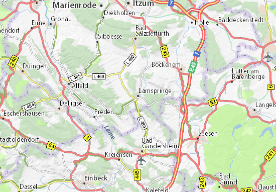 MICHELIN-Landkarte Lamspringe - Stadtplan Lamspringe - ViaMichelin