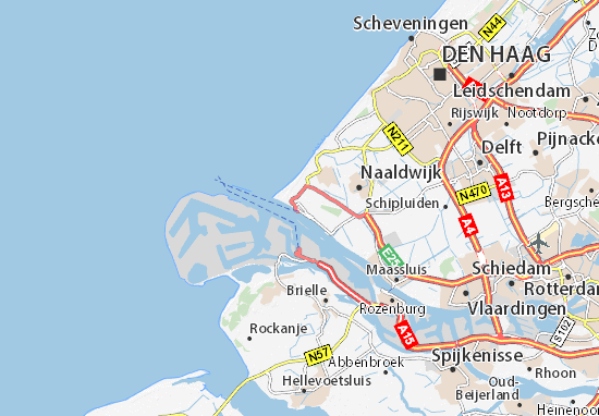 ongebruikt brandwonden Dakloos Kaart MICHELIN Hoek van Holland - plattegrond Hoek van Holland - ViaMichelin