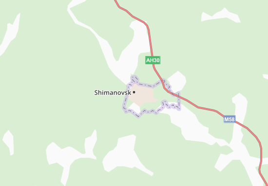 Mapa Shimanovsk