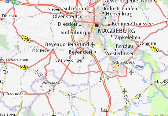 MICHELIN-Landkarte Osterweddingen - Stadtplan Osterweddingen - ViaMichelin