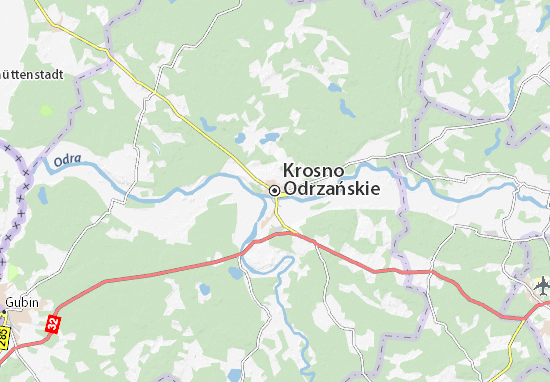 Kaart Plattegrond Krosno Odrzańskie