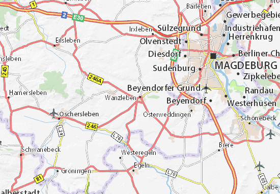 Karte Stadtplan Wanzleben