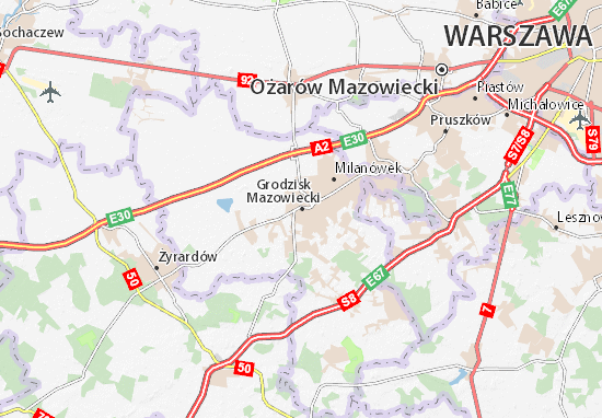 Karte Stadtplan Grodzisk Mazowiecki