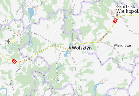 Mapa Wolsztyn