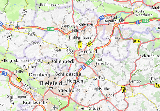 Karte Stadtplan Herford