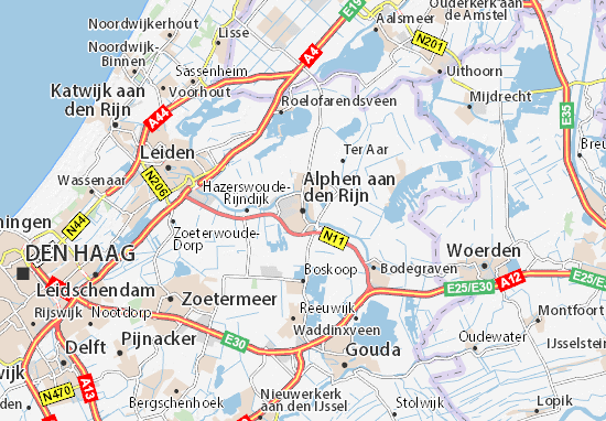 aan den Rijn map ViaMichelin