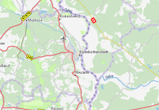 Karte Stadtplan Eisenhüttenstadt