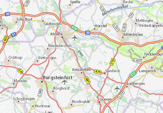 MICHELIN-Landkarte Bocholt - Stadtplan Bocholt - ViaMichelin