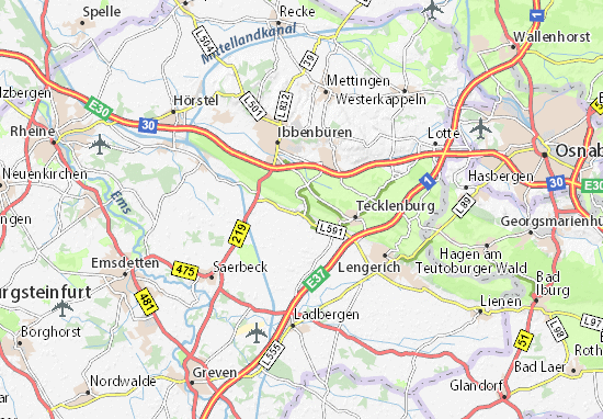Karte Stadtplan Brochterbeck