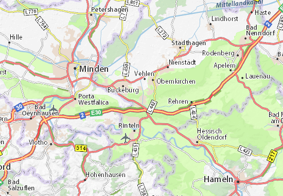 MICHELIN-Landkarte Bad Eilsen - Stadtplan Bad Eilsen - ViaMichelin