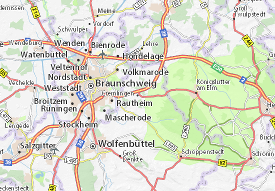 Karte Stadtplan Cremlingen