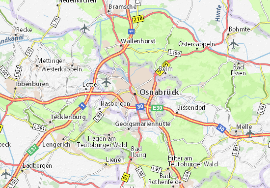 Karte Stadtplan Osnabrück