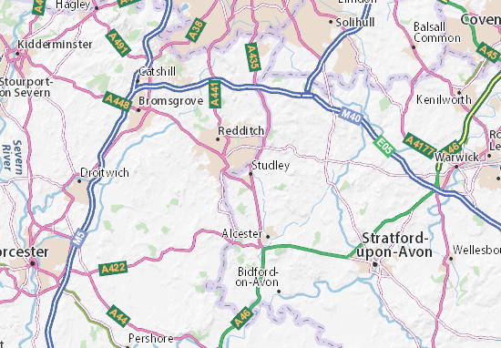 Karte Stadtplan Studley