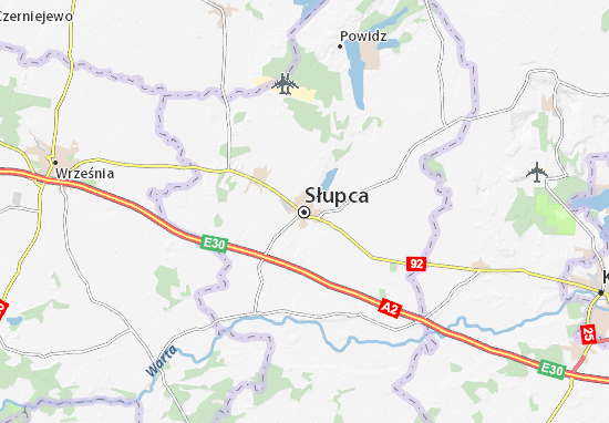 Słupca Map