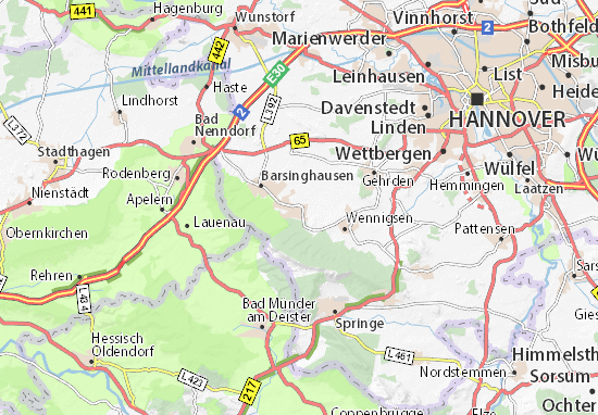 MICHELIN-Landkarte Egestorf am Deister - Stadtplan Egestorf am Deister